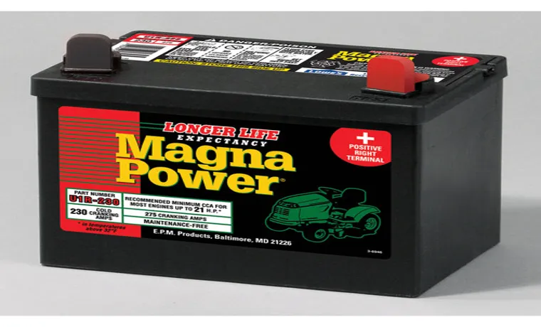 how do i know if my lawn mower battery is 12 volt