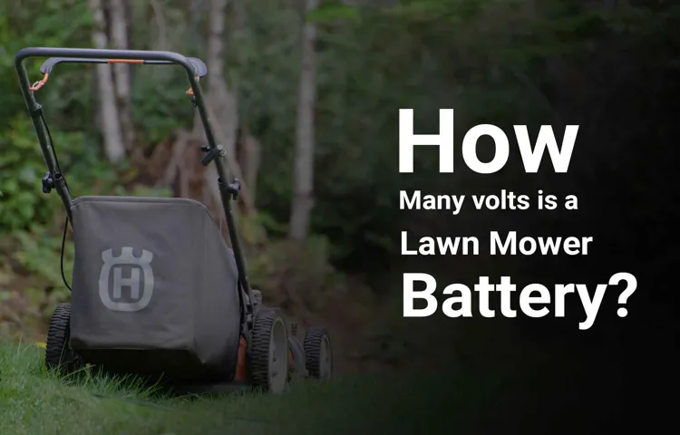 how many volts is a riding lawn mower battery