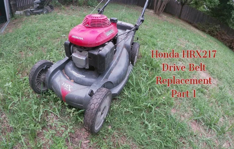 how to adjust drive belt on honda lawn mower