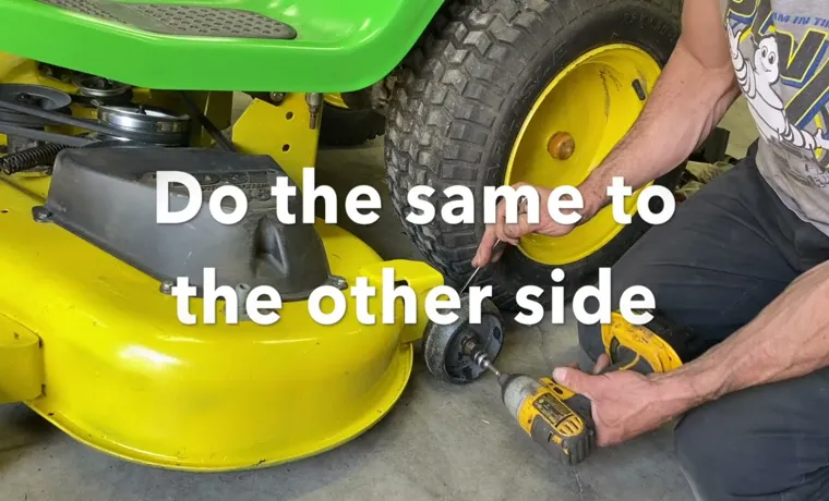 how to adjust lawn mower deck