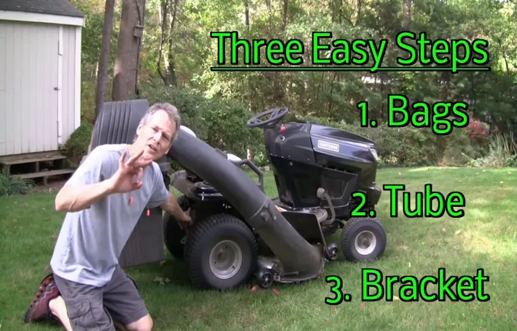 how to attach a lawn mower bag