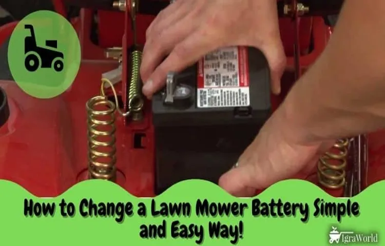 how to change a riding lawn mower battery