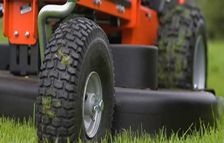 how to change front tire on riding lawn mower