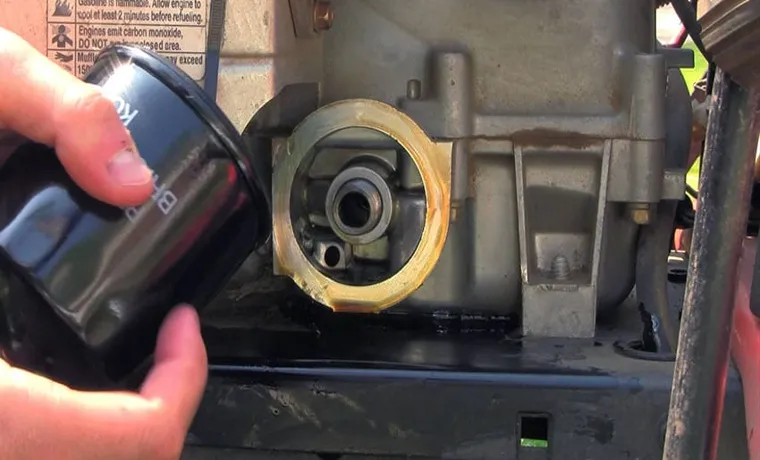 how to change lawn mower oil filter