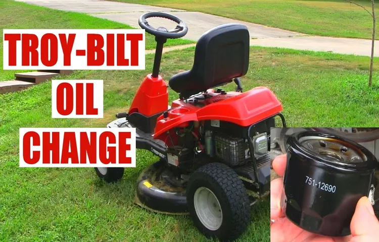 how to change oil in a troy bilt lawn mower