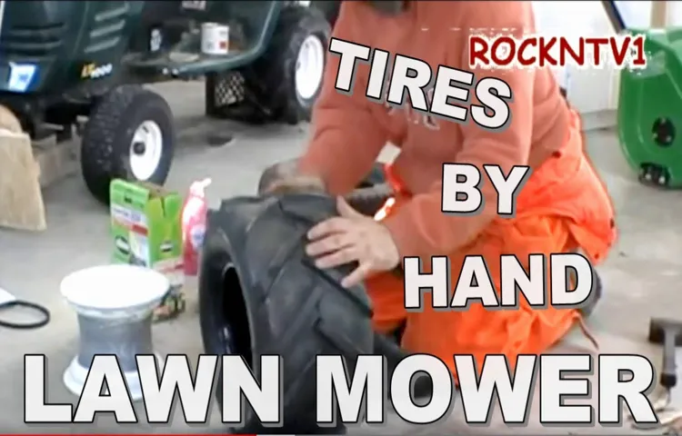 how to change tire on riding lawn mower