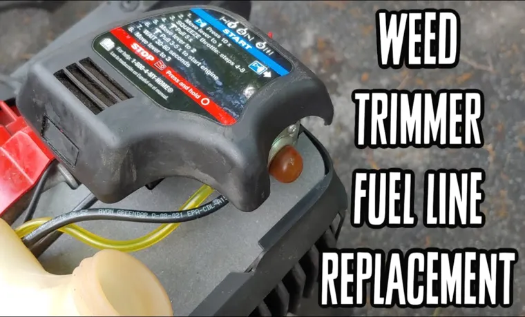 how to change weed eater fuel line