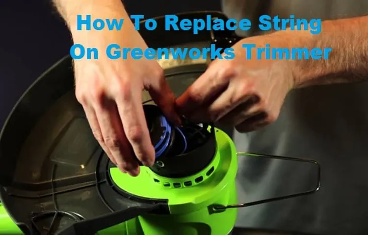 how to changing cord in greenworks weed eater