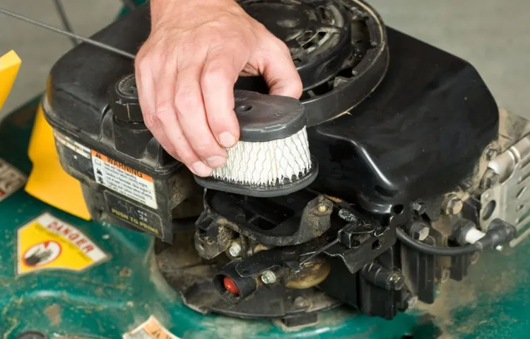 how to clean a lawn mower paper air filter