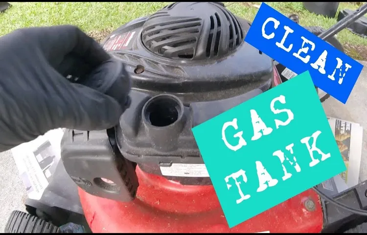 how to clean out a lawn mower gas tank