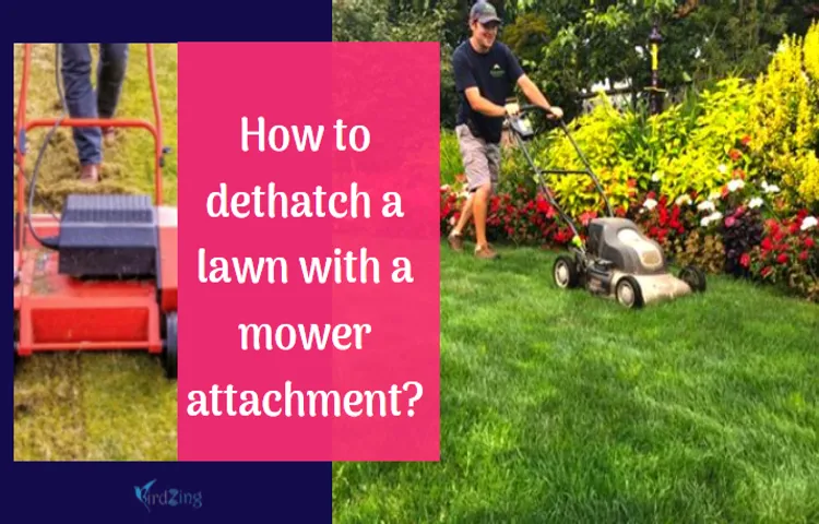 how to dethatch lawn with mower