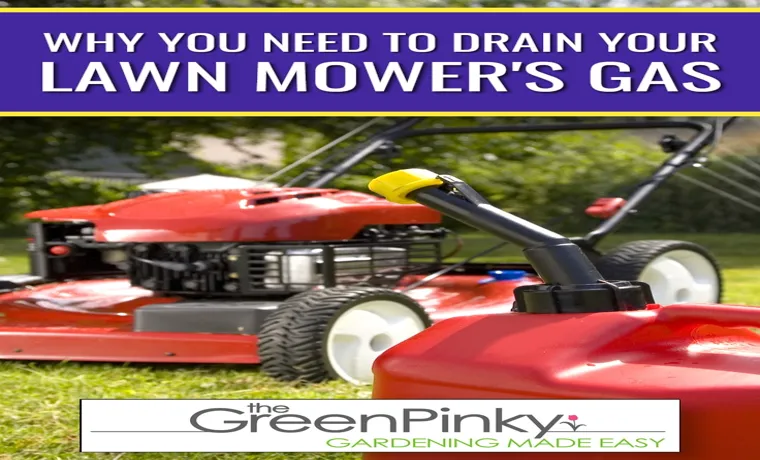 how to drain gas from honda lawn mower