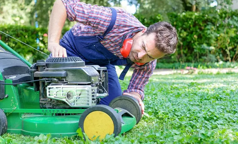 how to drain lawn mower gas