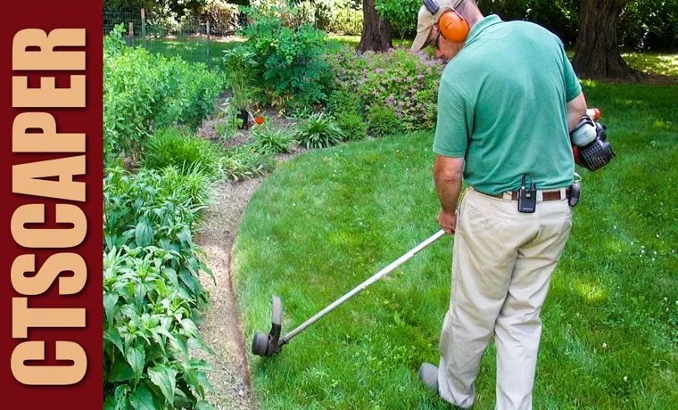 how to edge lawn with weed eater