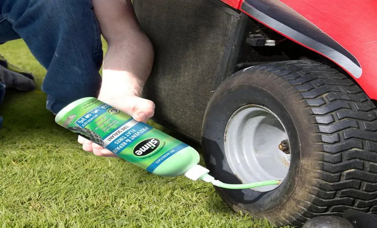 how to fill lawn mower tires with foam