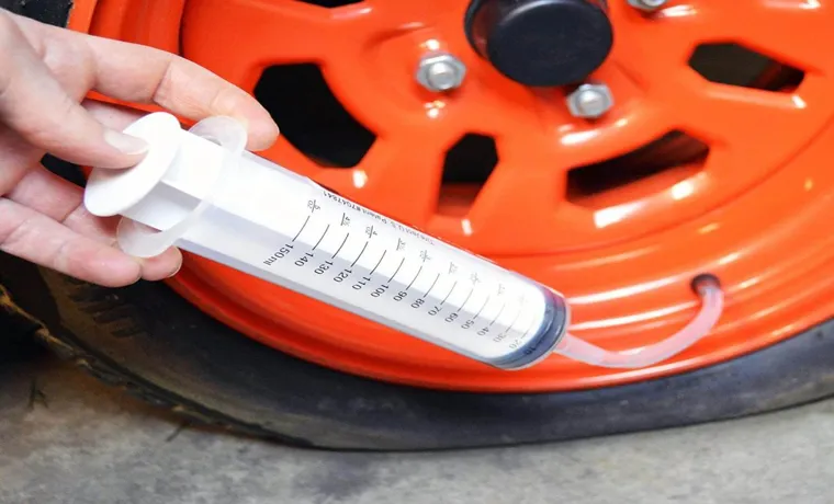 how to fill lawn mower tires with foam