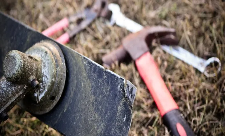 how to fix a bent lawn mower blade