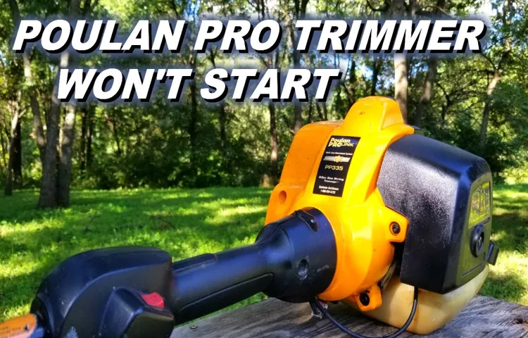 how to fix a poulan pro weed eater