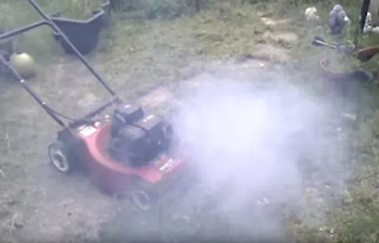 how to fix black smoke from lawn mower