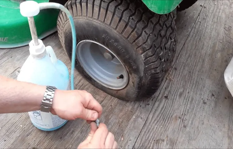 how to fix flat tire on riding lawn mower