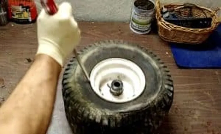 how to get a lawn mower tire to seal