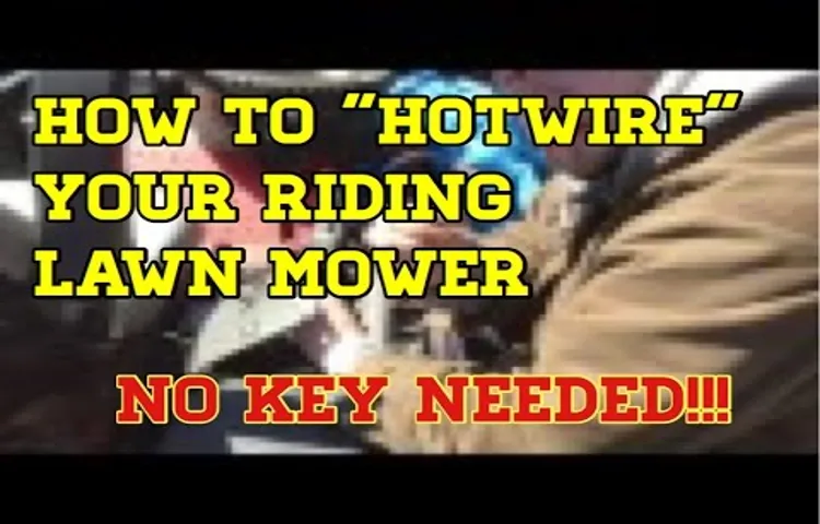how to hot wire a lawn mower 2