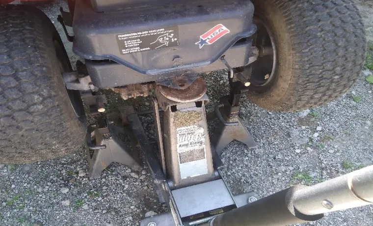 how to jack up a lawn mower
