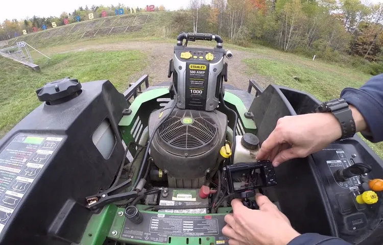 how to jump start a lawn mower with a battery charger
