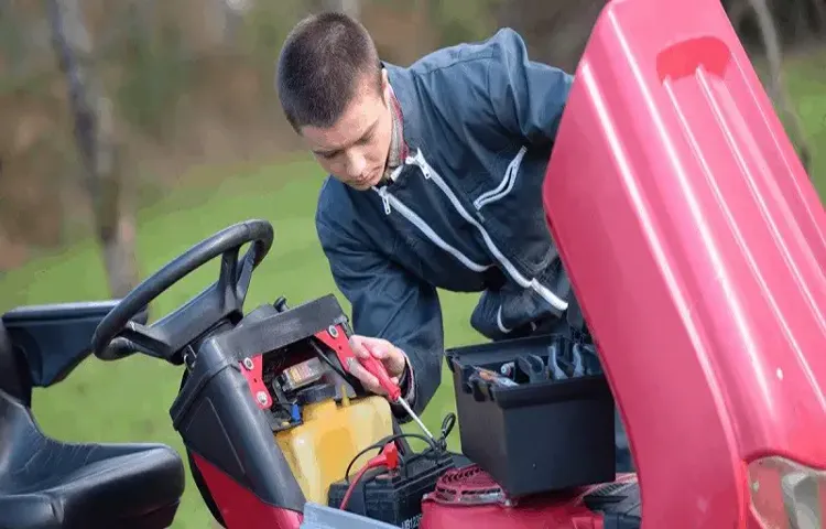 how to jump start a lawn mower