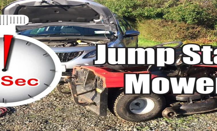 how to jumpstart a riding lawn mower