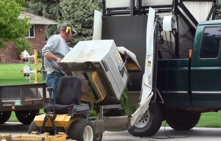 how to load a lawn mower on a trailer