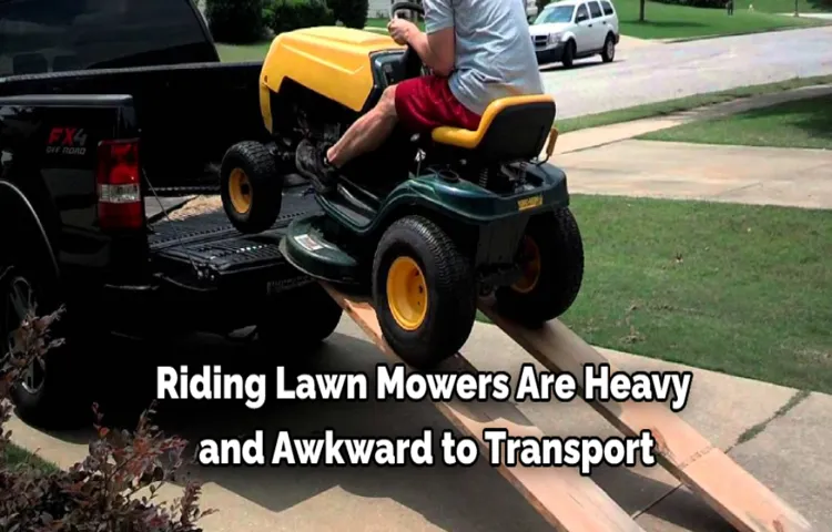 how to load lawn mower into suv