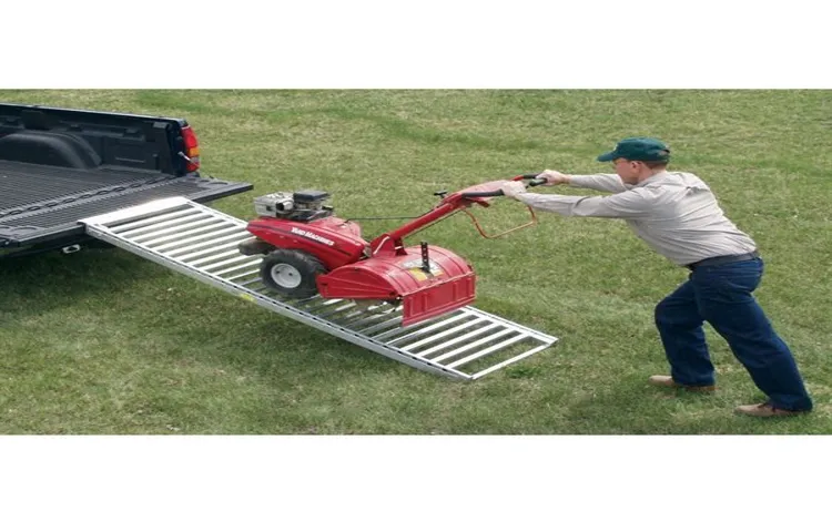 how to load lawn mower into suv