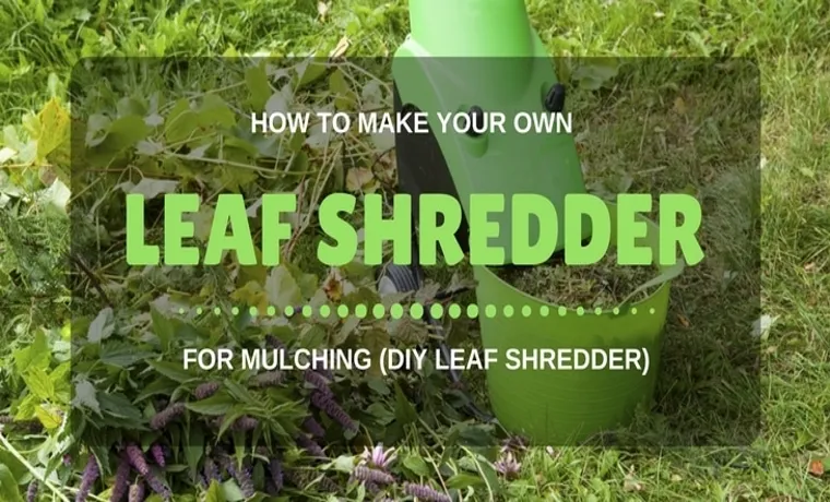 how to make your own garden shredder