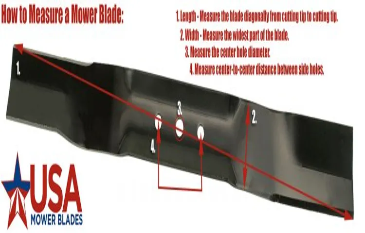 how to measure a lawn mower blade