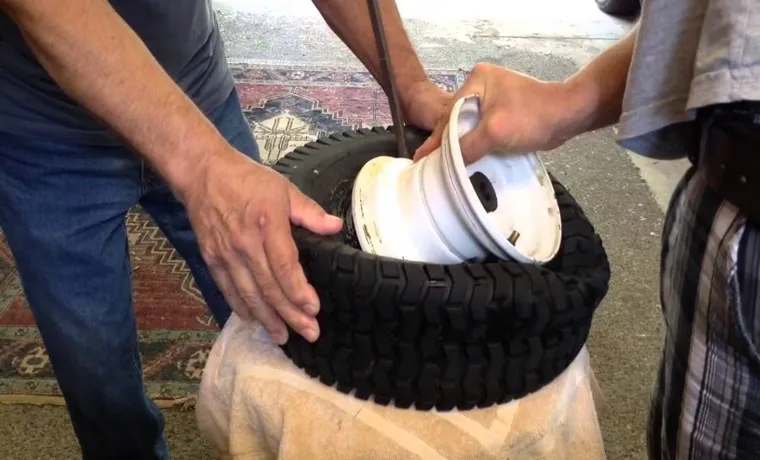 how to mount lawn mower tires