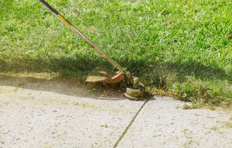 how to mow lawn with weed eater