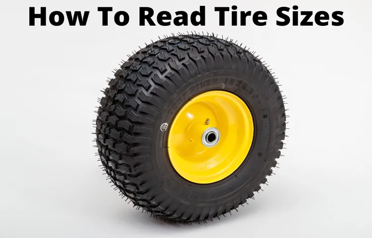 how to read lawn mower tire size