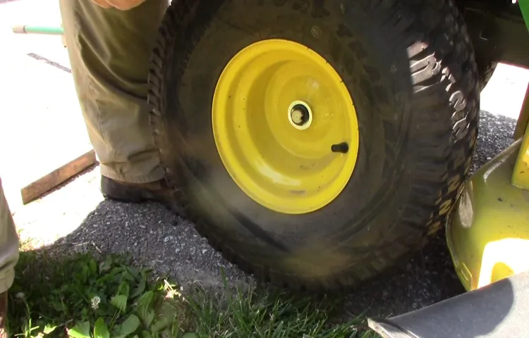 how to remove a lawn mower tire