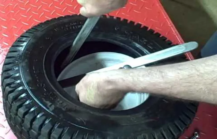 how to seal lawn mower tire to rim