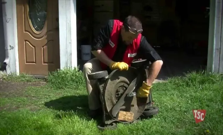 how to sharpen a lawn mower blade youtube