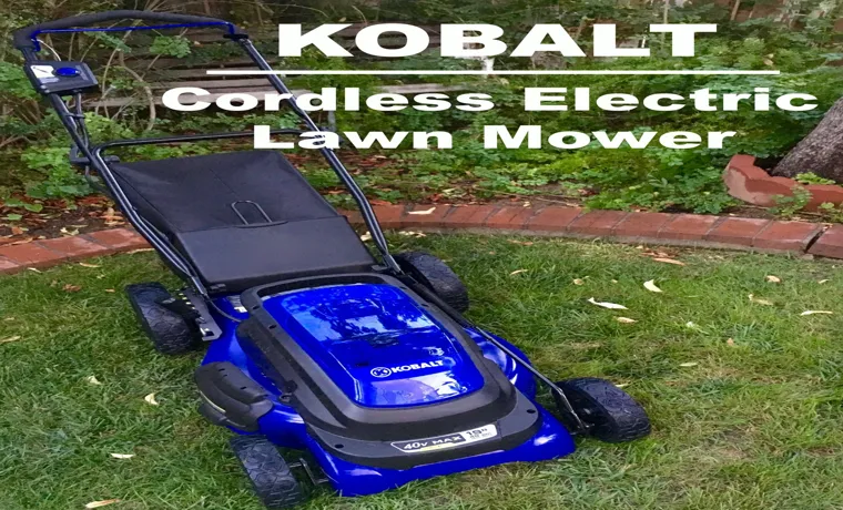how to start a kobalt electric lawn mower