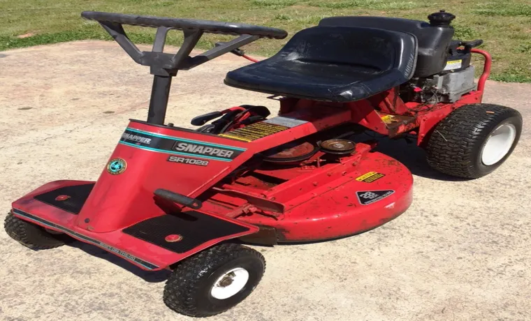 how to start a snapper riding lawn mower