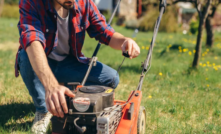 how to start an old lawn mower