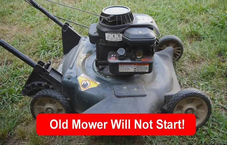 how to start old lawn mower