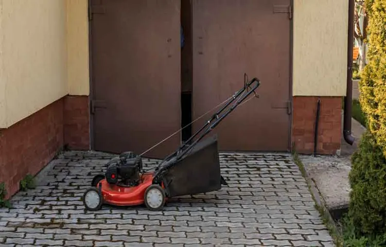 how to store a lawn mower in the garage?