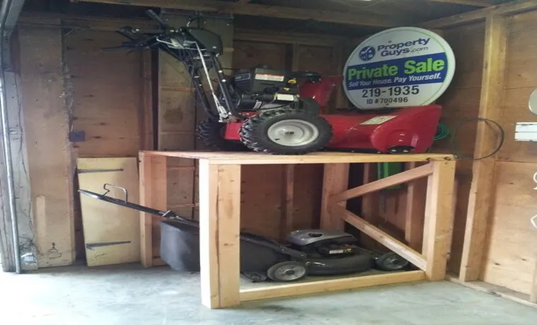 how to store lawn mower and snow blower in garage