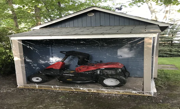 how to store riding lawn mower outside 2
