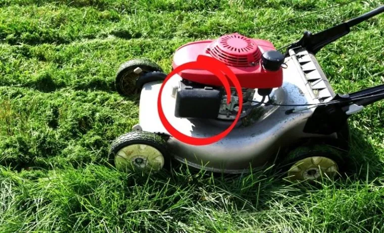 how to tip a lawn mower on its side