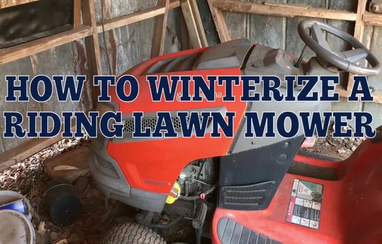 how to winterize riding lawn mower